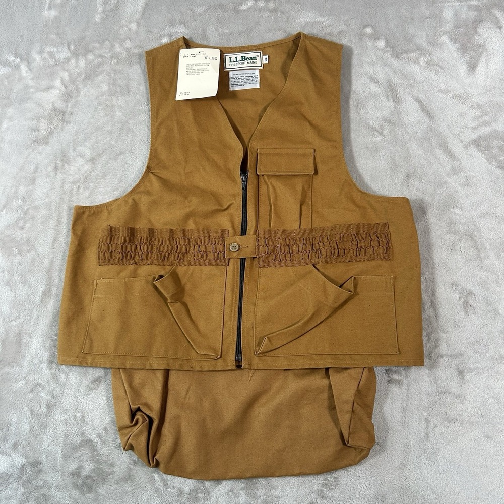 Vintage 90s L.L.Bean Game Vest Mens XL NOS Hunting Duck Canvas Made USA NEW NWT
